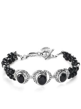 California Black Jade Line Bracelet